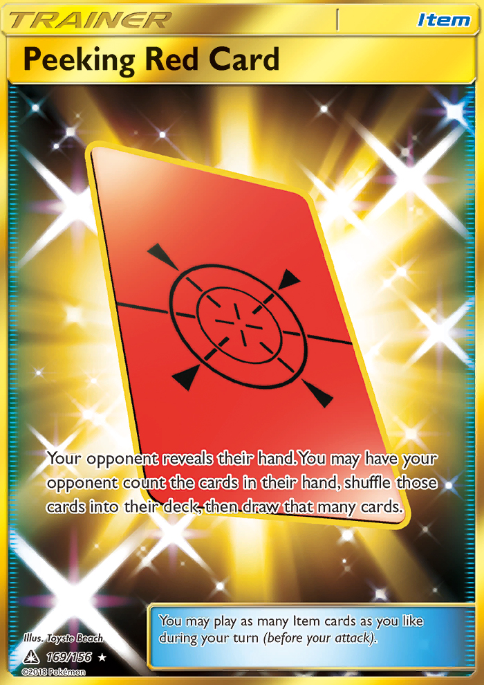 Peeking Red Card